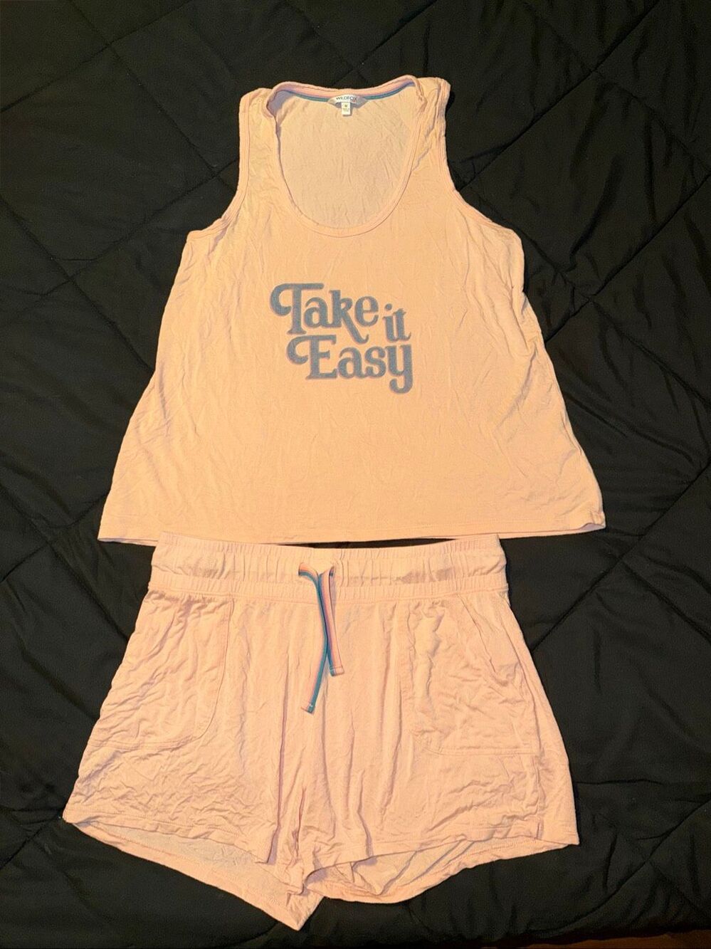 WildFox Take Easy Pajama Tank Short Set Size Medium